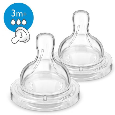 Philips Avent Classic+ Teat 3 Hole X 2