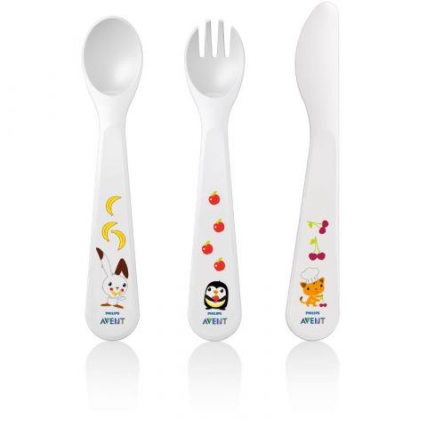 Philips Avent Toddler Fork, Spoon & Kinfe 18M+