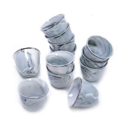Set of 12 Pcs Arabic Coffee Marble Cups