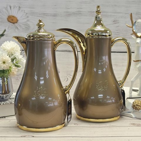 Luxury Tea & Coffee Flask Set of 2 Pcs - Golden 