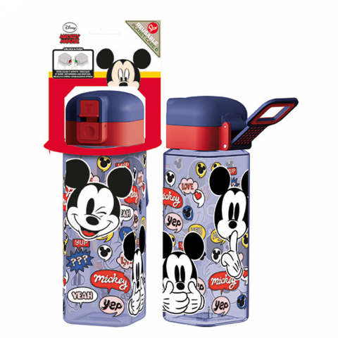 Stor Safety Lock Square Bottle It's A Mickey Thing 550 ml