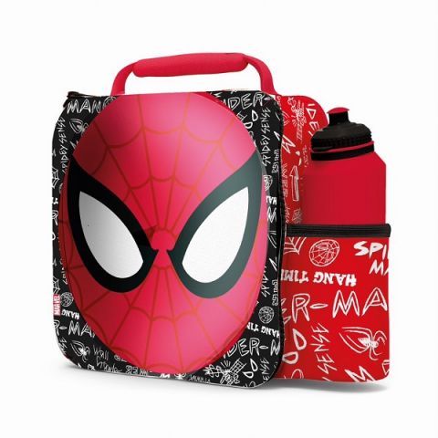 STOR 3D Spider-Man Insulated Lunch Bag & Bottle Set