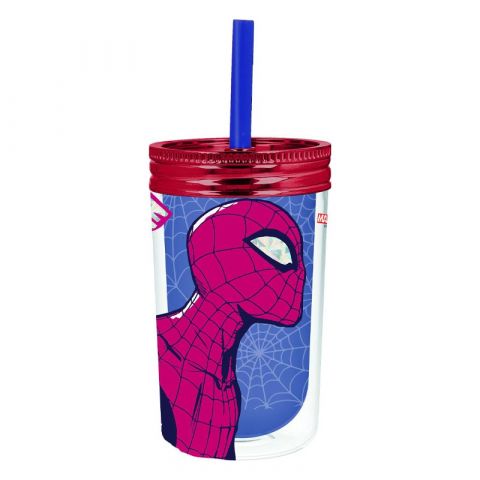 Stor Fashion Dw Straw Tumbler Spiderman 370 ml