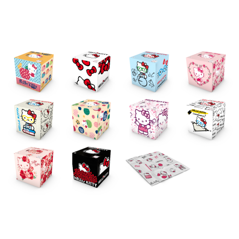 World Cart Hello Kitty Facial Tissue 3 Ply Assorted Designs - 56 Tissues 