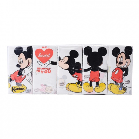 World Cart Mickey & Minnie Handkerchiefs 4 Ply Tissue 10 X 9 Tissues