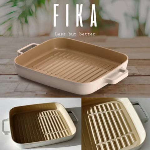 نيوفلام FIKA شواية مستطيلة من الألمنيوم المصبوب 28 سم