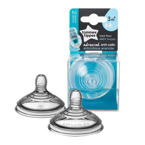 Tommee Tippee Advanced Anti-Colic Teats, Medium Flow x2