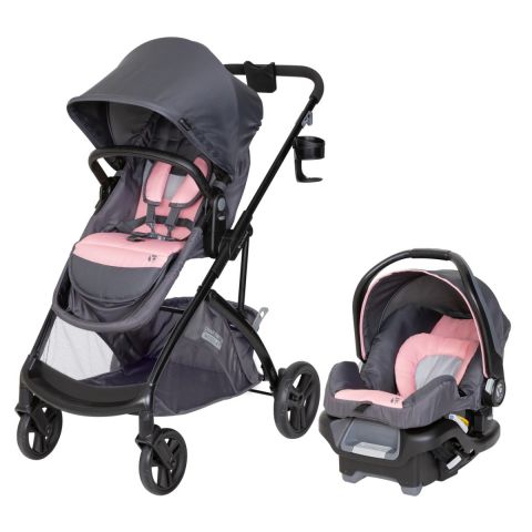 BABY TREND - Sonar Switch 6-in-1 Stroller Travel System with Infant Car Seat - Desert Pink