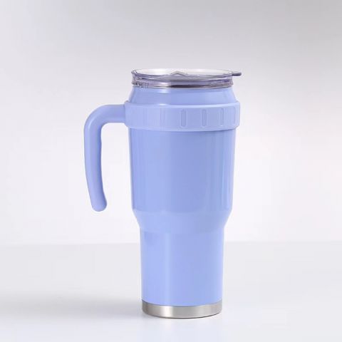 Vacuum Tumbler Cup with Handle 1200Ml-Purple