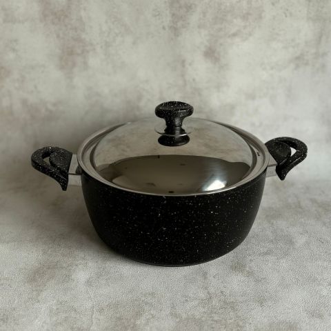 Saflon Granite Pot with Steel Lid